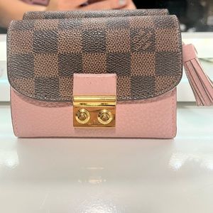 Louis Vuitton Croisette Compact Wallet-Damier Ebene w/ Magnolia